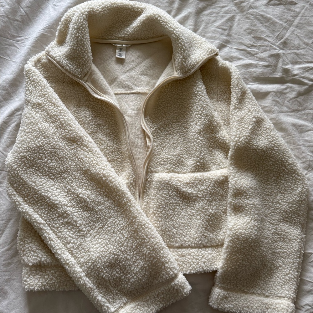 H&M Cream Teddy Jacket